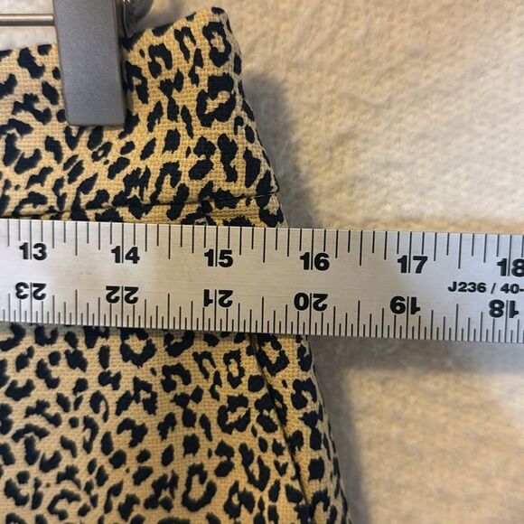 J Crew Leopard Basketweave Shorts Womens Size 4 - Picture 7 of 9